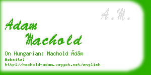 adam machold business card